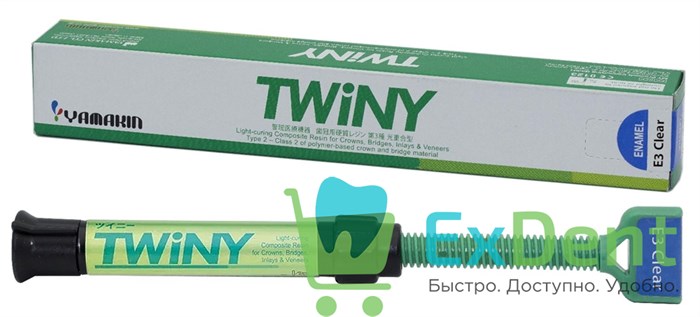 TWiNy Enamel Clear (Эмаль прозрачная) E3 - светополимеризуемый композит для коронок и мостов (4.8 г) - фото 36964