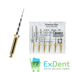ProTaper (ПроТейпер) машинный SХ, 19 мм, Dentsply, для лечения сложных случаев (6 шт)