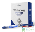 Whiteness Perfect 10% - набор для домашнего отбеливания + 2 пластины и футляр для кап (5 шпр * 3 г) - фото 40844