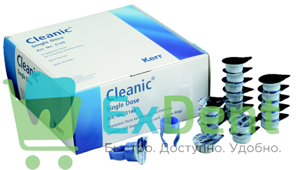 Паста полировочная Cleanic, набор: унидозы (по 2 г) 200 шт, 3 чашечки 17273 - фото 32883
