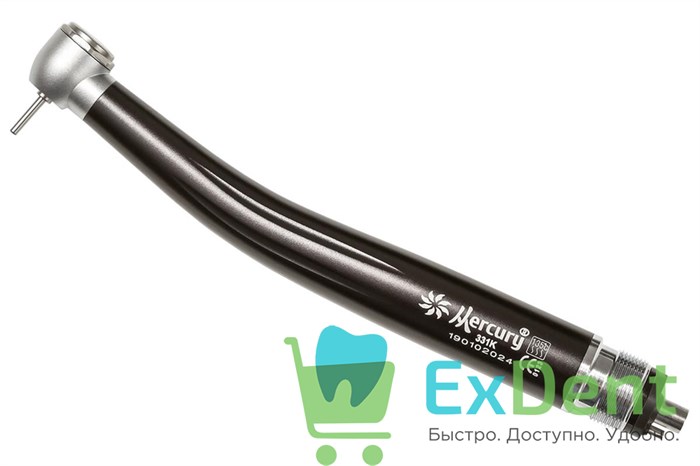 Наконечник турбинный Mercury 331К  M4 - кнопочный, с 3-х точ. спреем терапевтический 14437 - фото 34058