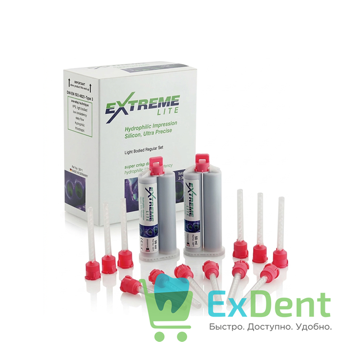 Extreme (Экстрим) Lite - А-силикон, корригирующий слой (2 х 50 мл) 12304 - фото 36884
