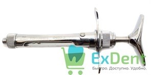 Шприц карпульный, прямая рукоятка, ручная аспирация (Asa Dental) 21453