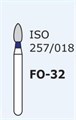 Боры алмазные Mani FO-32 257/018 FG - пламяобразный, стрельчатый кончик, синий (5 шт) 20918 - фото 27823