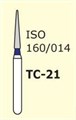 Боры алмазные Mani TC-21EF 160/014 FG - конусообразный, острый кончик, желтый (5 шт) 20930 - фото 27827