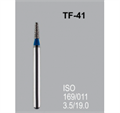 Боры алмазные Mani TF-41 169/011 FG - конусообразный, плоский кончик, синий (5 шт) 20913 - фото 27838