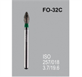 Боры алмазные Mani FO-32C 277/018 FG - пламяобразный, стрельчатый кончик, зеленый (5 шт) 20440 - фото 27860