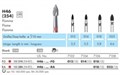 H46-014-FG Твердосплавный финир NTI, форма пламевидный, красное кольцо, стандарт 16091 - фото 28496