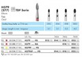 H379-023F-FG Твердосплавный финир NTI, форма олива, желтое кольцо, мелкое 16076 - фото 28525