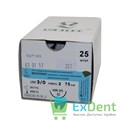 Шовный материал Монофил USP 3/0, metric 2, HR-25 колющая, 50 см - нити хирургические с иглами 13721 - фото 28750