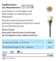 P1258 RA Щетка полировочная NTI белая чаша c естественным ворсом для амальгам и благородных металлов 14313 - фото 30393