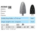 AG860-085EC-HP Бор алмазный NTI, форма пламевидная с насечками, сверхгрубое зерно зерно 19170 - фото 32046